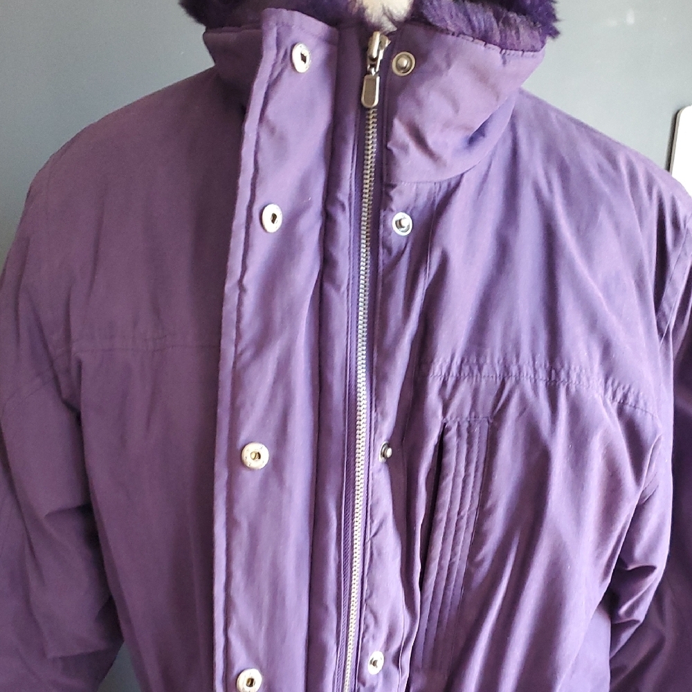 Jaclyn Smith Classic Deep Purple Outerwear Winter Coat Size M - Picture 4 of 10
